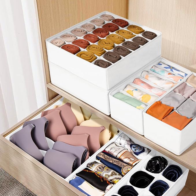 Criusia Drawer Organizer Clothes, 8 Pack Dresser Organizer Bins - Image 5