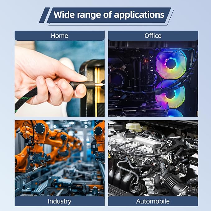 Expandable Braided Sleeving, PET Automotive Wire Loom, Flexible Cable Management - Image 6