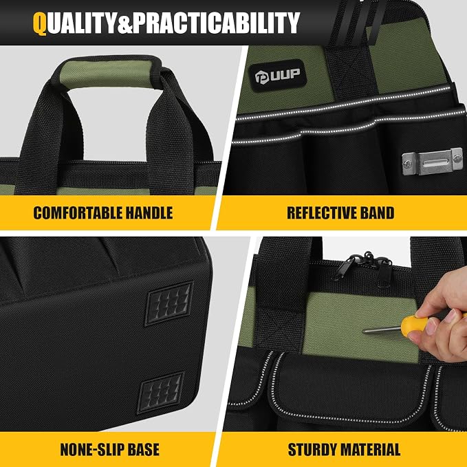 12-Inch Mini Small Tool Bag, 15-Pocket Portable Tool Box Organizer Storage - Image 5