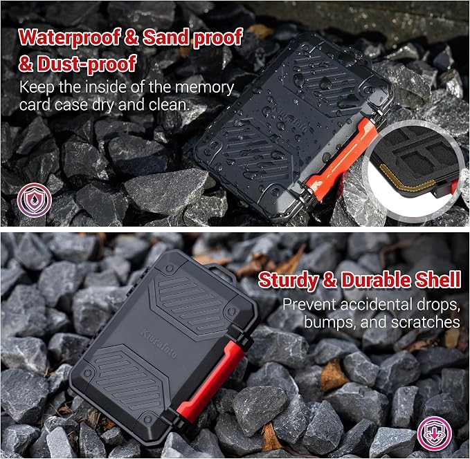 22 Slots SD MicroSD Memory Card Case, IP67 Waterproof Anti-Shock Memory Card - Image 4