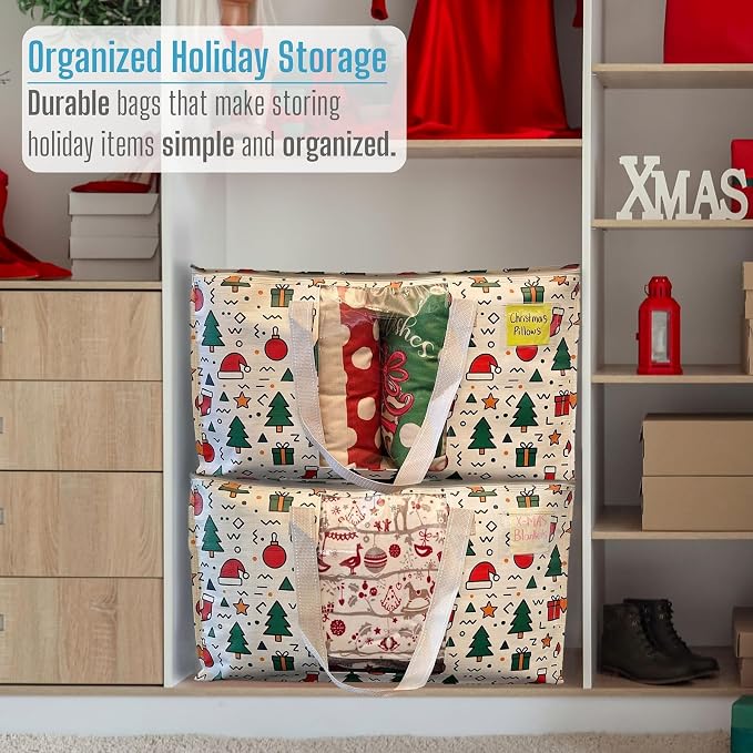 VENO 4 Pack Moving Bags, Large Christmas Storage Bins - Image 7