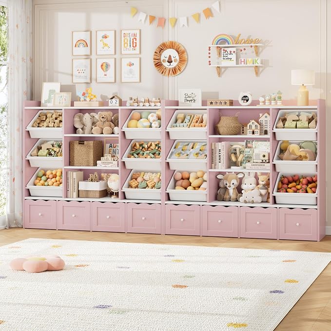 HITHOS 55" W Kids Toy Storage Organizer, Large Toy Box - Image 7