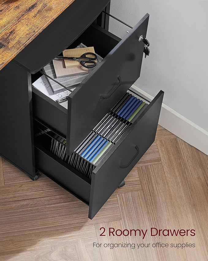 VASAGLE 2-Drawer File Cabinet, Locking Filing Cabinet - Image 5
