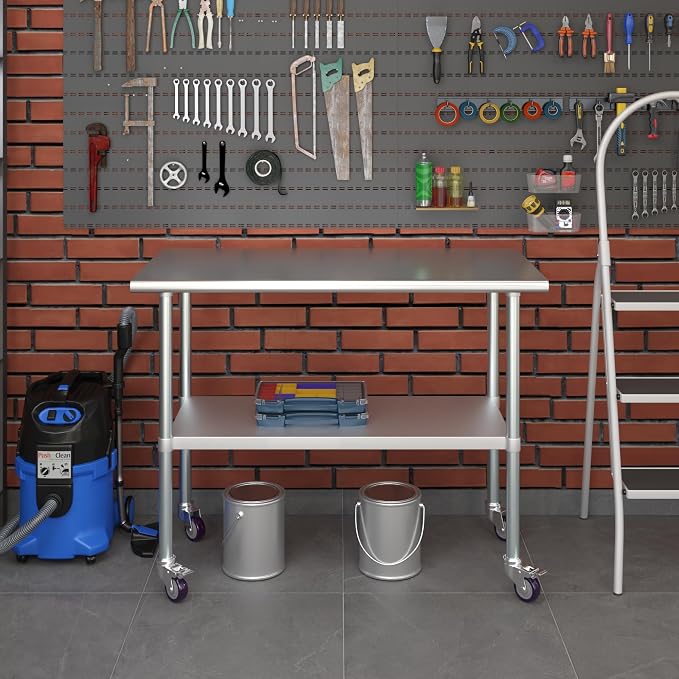 AmGood 24" x 48" Stainless Steel Work Table - Image 8