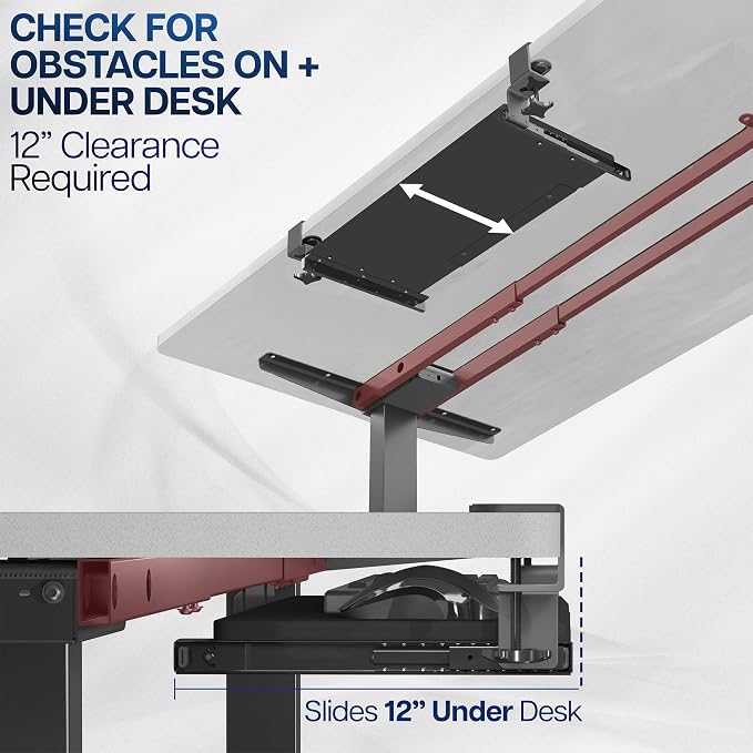 VIVO Small Keyboard Tray, Under Desk Pull Out - Image 8