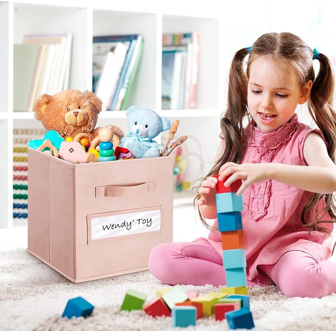 artsdi 11 Inch Storage Cube, Storage bin, cube storage Foldable Fabric Cube - Image 5