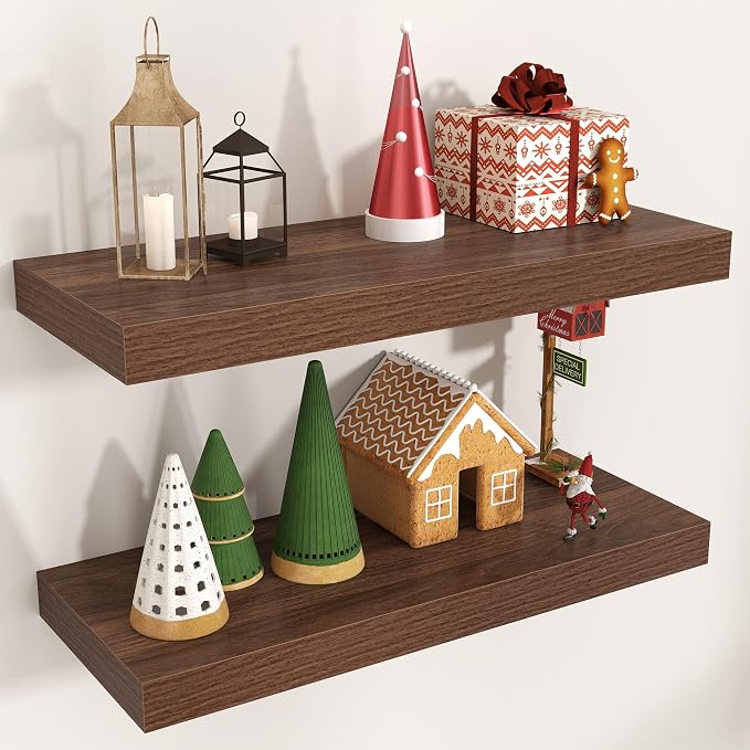 Floating Shelves for Wall, Engineered Wood Wall Shelves by Venusmiles