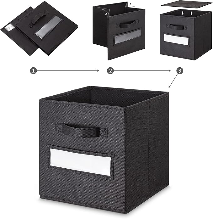 artsdi 11 Inch Storage Cube, Storage bin, cube storage Foldable Fabric Cube - Image 4