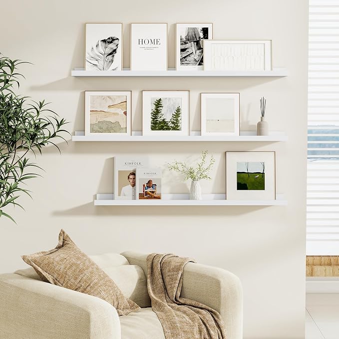 Fun Memories Picture Ledge Shelf, 24 Inch Picture Shelves - Image 5