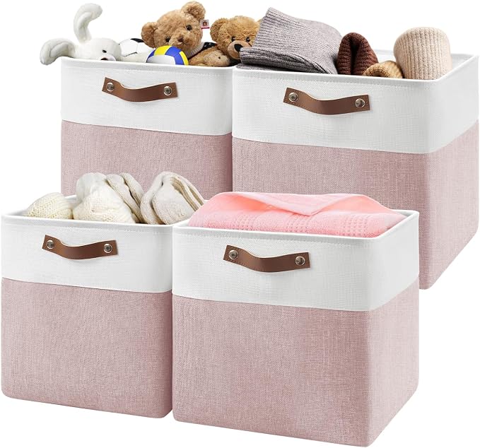 13 Inch Cube Storage Bins, Foldable Storage Basket by Patvingot
