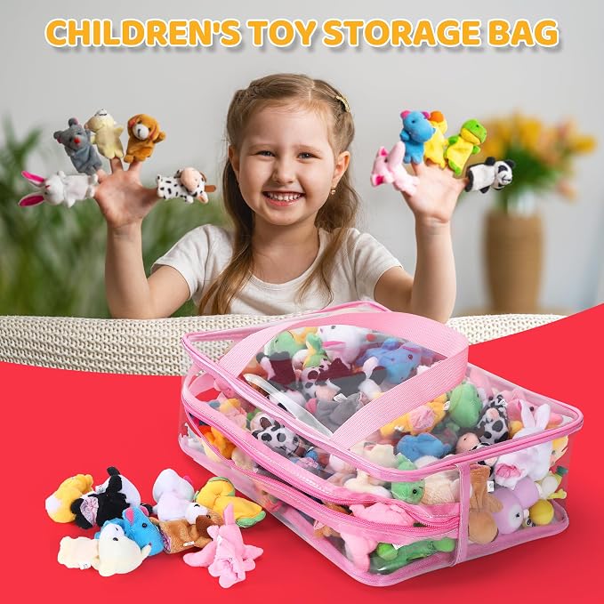 6 Packs Large Toy Storage Bags, Reusable Travel kids Organizer Bags - Image 6