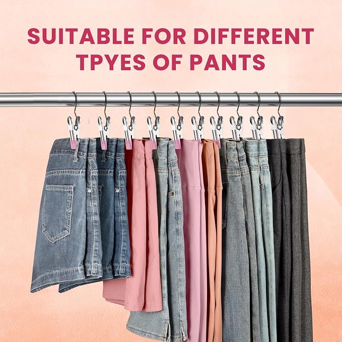30 Pack Pants Hangers with Clip, Legging Organizer - Image 6