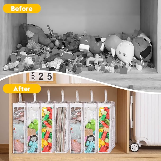10 PCS Clear Zippered Toy Storage Bags - Image 2