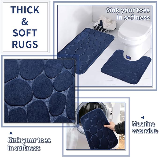 Bathroom Set with Shower Curtain and Rugs- 25PC Bathroom Accessory Set - Image 5