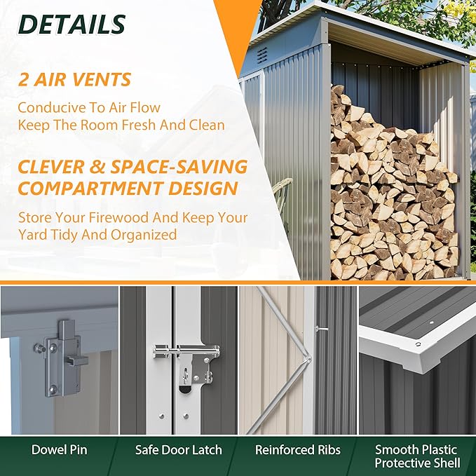 Large Outdoor Storage Shed, Utility Tool Shed - Image 5