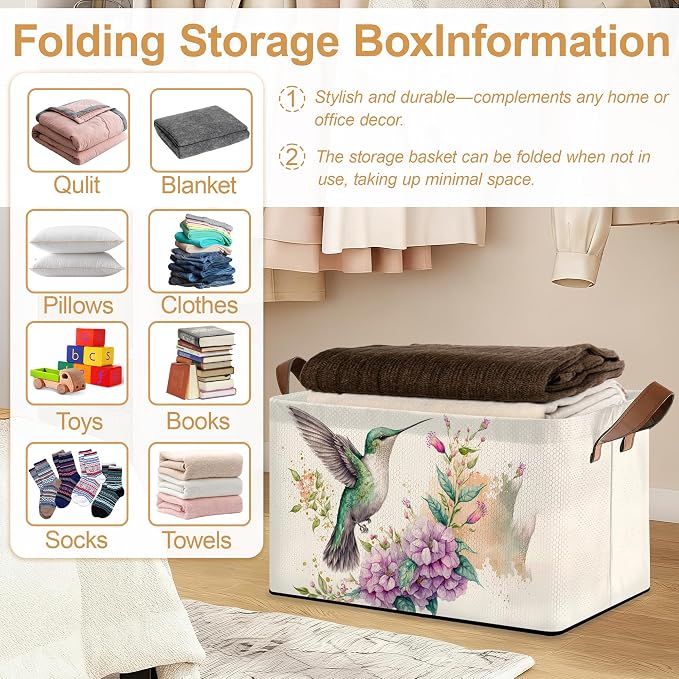 32L Large Storage Bins with Handles, Basket Organizer - Image 5