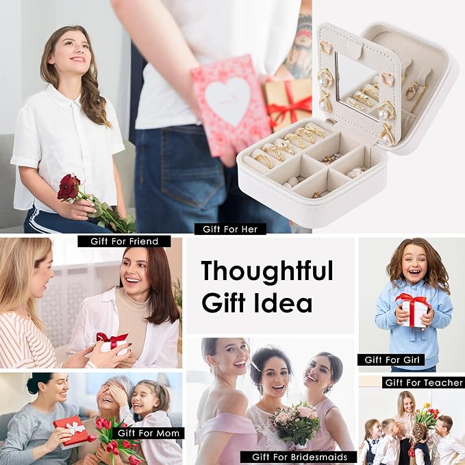Birthday Gifts for Women, Initial Jewelry Box and Case for Travel, Girlfriend - Image 7
