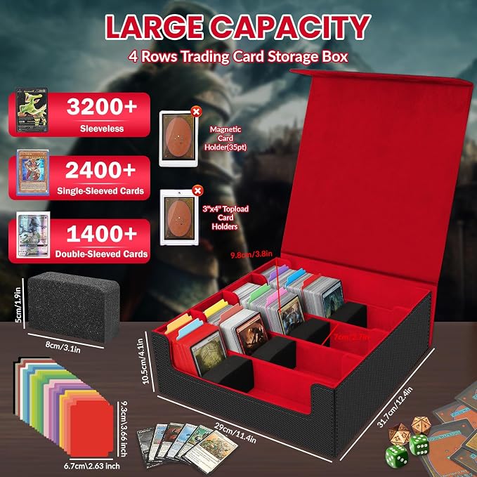 AOBOPLE Trading Card Storage Box, 3200+ Card Box Storage - Image 2