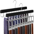 TOPIA HANGER 2 Pack 2 in 1 Belt Tie Hanger by TOPIAHANGER
