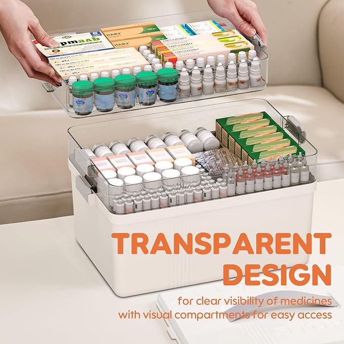 Citylife 3-Tier Medicine Cabinet Organizer, Medicine Cabinet First Aid Kit - Image 3