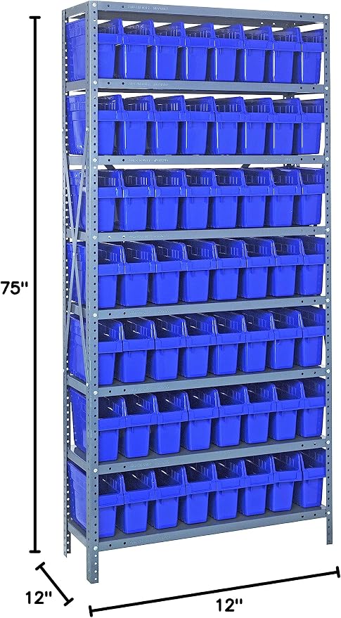 Quantum Storage Systems 1275-SB801BL Solid Heavy Duty 8 Shelves 56 STORE-MAX - Image 2