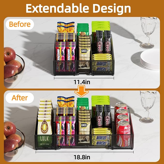 Expandable Snack Organizer, Adjustable Snack Container - Image 2