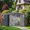 10x8 FT Metal Storage Shed, Outdoor Storage Building by Sannwsg