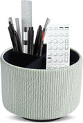 Round Leather Art Supply Organizer, Remote Control Holder, 360 Degree Spinning by Unknown
