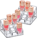 Amazing Abby - Glamour - 2-Pack 9-Slot Acrylic Nail Polish Organizer, Lipstick by AmazingAbby