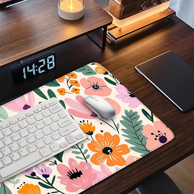 Large Mouse Pad, Floral Garden Desk Mat, Extended Gaming Mouse Pad - Image 9