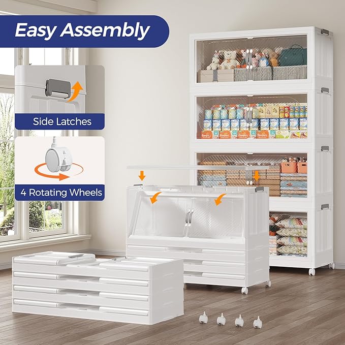 480QT Extra Large Stackable Storage Bins - Image 5