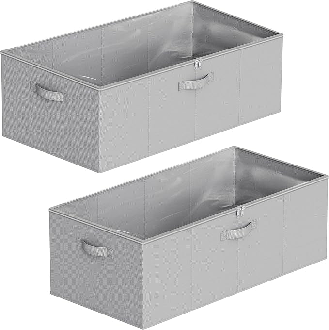 SpaceAid 2 Pack 10" High Under Bed Storage Containers, Large Underbed Storage - Image 7
