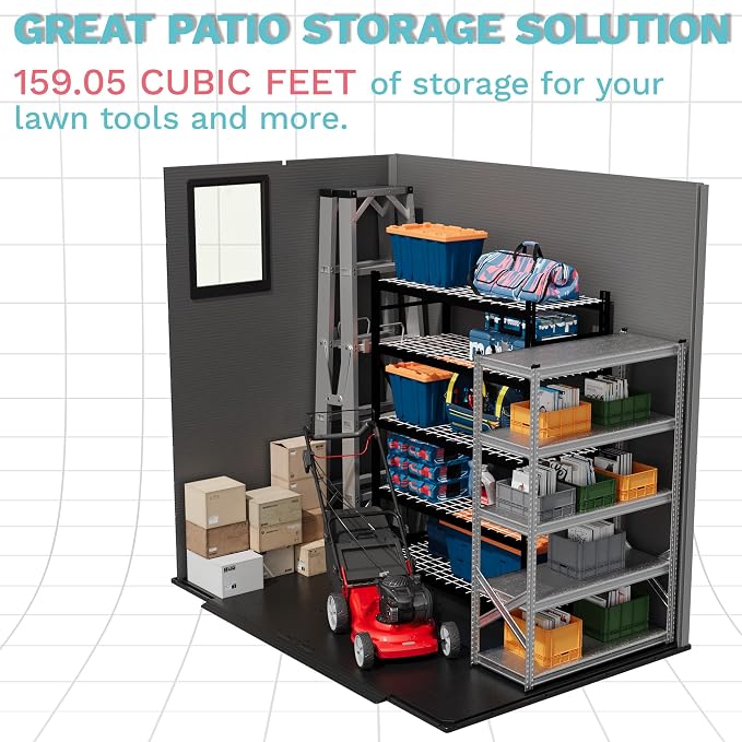 Devoko 6x4 FT Plastic Outdoor Storage Shed - Image 4