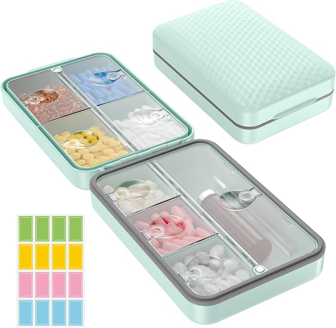 Restree Weekly Pill Organizer, Magnetic Moisture Proof Pill Case, Large by Restree
