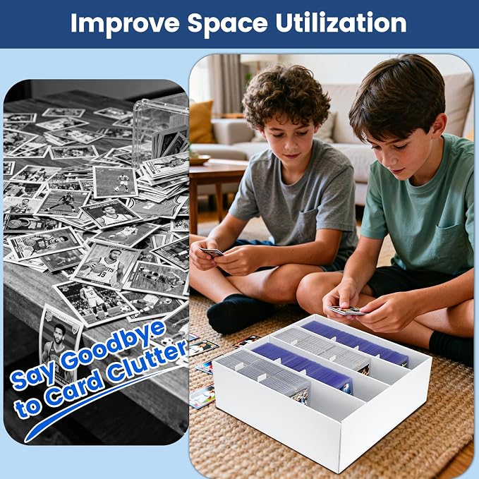 Trading Card Storage Box, 4 Pack Sports Cards Storage Boxes - Image 6