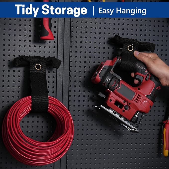 4 Pack Extension Cord Holder Organizer, 19 Inch & 24 Inch Adjustable Hook and - Image 7
