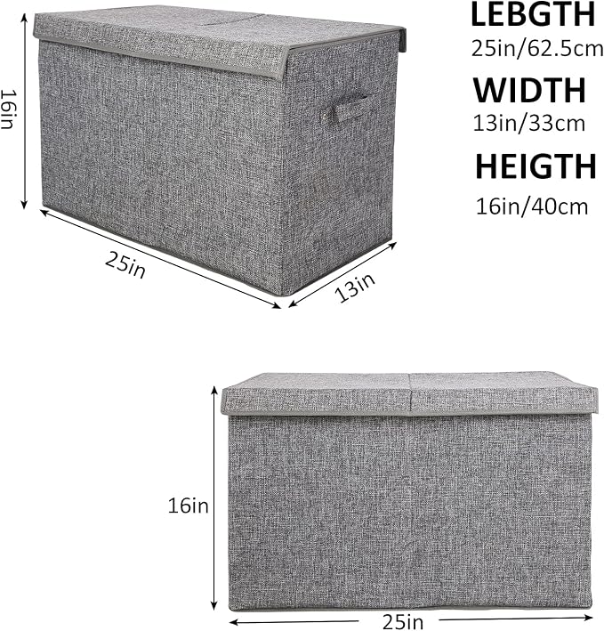 popoly 2 Pack Large Toy Box Chest - Image 3