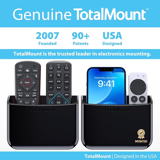 TotalMount Universal Remote Control Holder – Attaches to Wall or Back of TV – - Image 6
