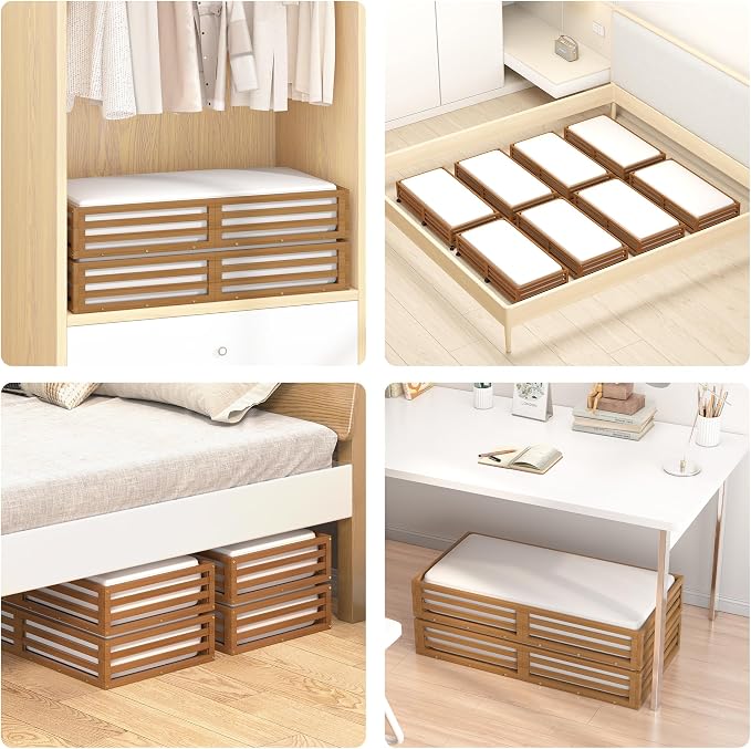 Bamboo Under Bed Storage Containers- Underbed Organizer - Image 2
