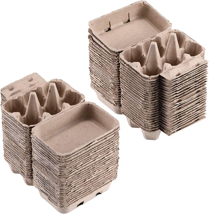 Half Dozen Vintage Egg Cartons 50 Pack, Blank Natural Pulp Egg Cartons 6 Count - Image 4
