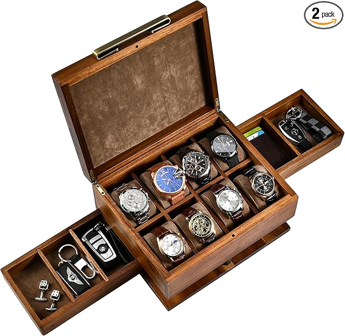 Shanik Luxury Large Watch Box Organizer by WORLDOFSHANIK