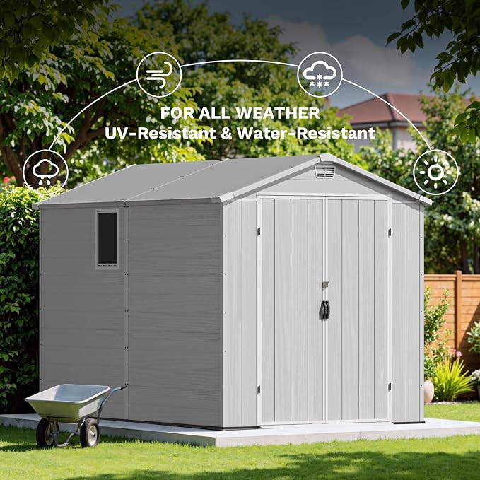 Devoko 6x10 FT Plastic Outdoor Storage Shed - Image 3