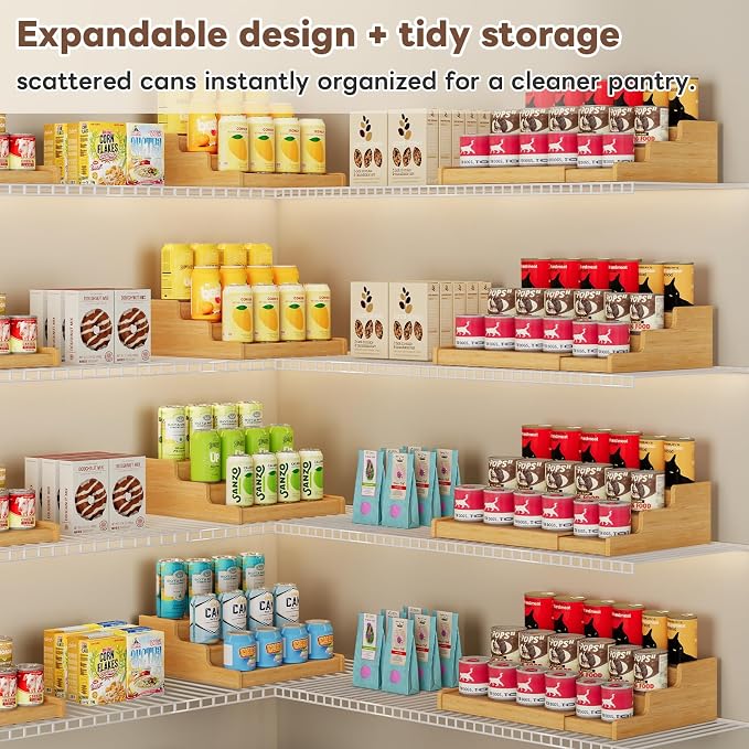 Expandable Bamboo Cat Food Can Storage - Image 5