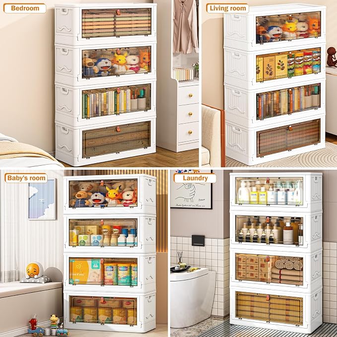 4 Tier Storage Bins with Lids 102QT - Image 4