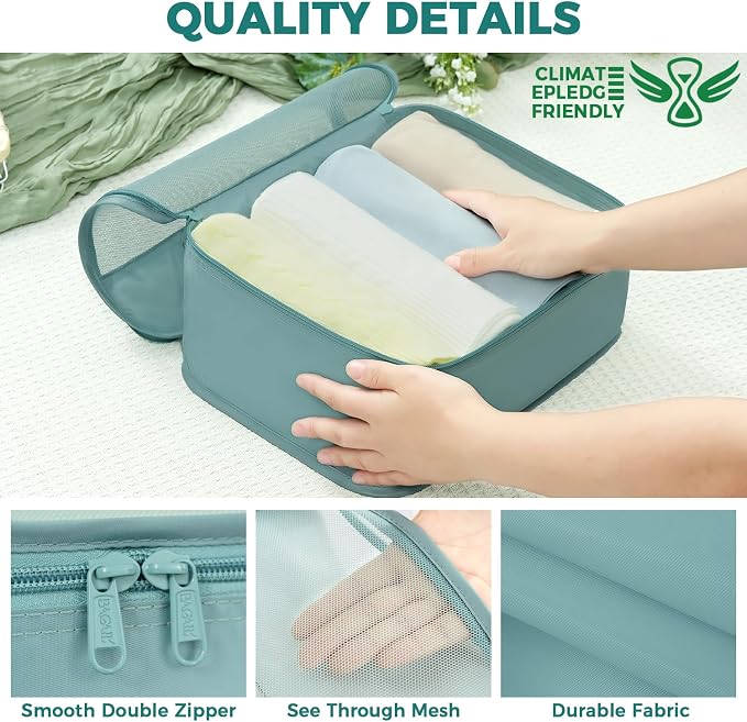 BAGAIL 9 Set Packing Cubes Luggage Packing Organizers - Image 6