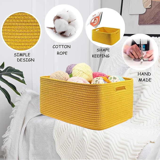 COMFY-HOMI 3 pcs Large Storage Baskets - Image 7