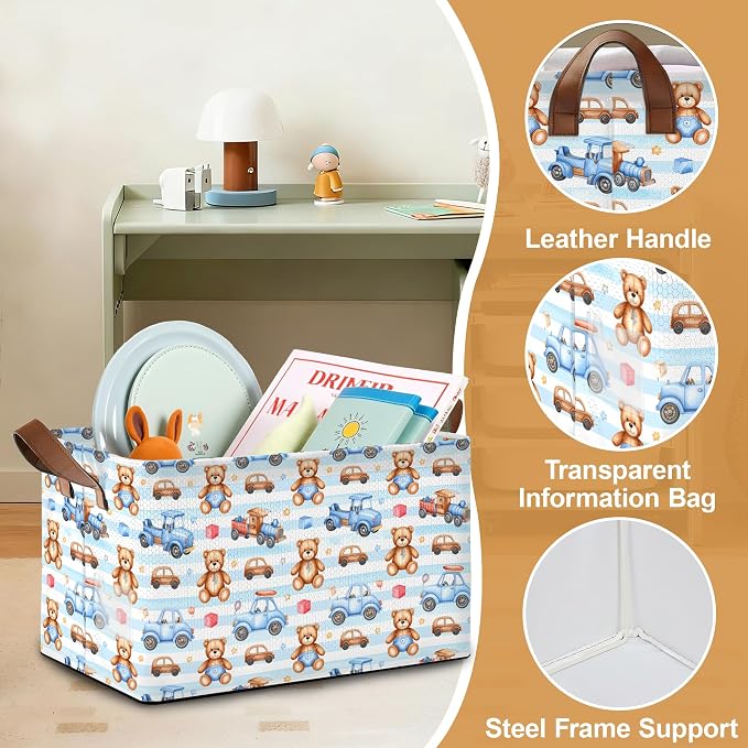 32L Large Storage Bins with Handles, Basket Organizer - Image 3