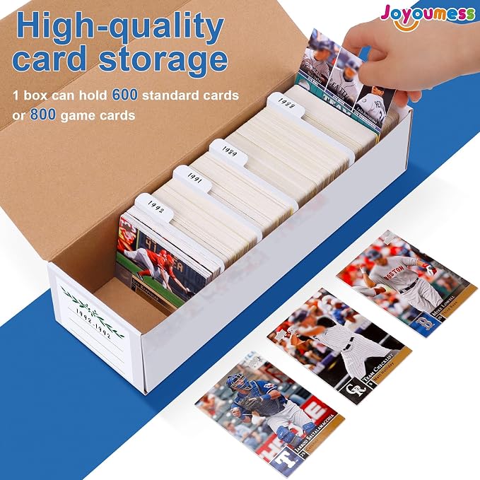 Trading Card Storage Box with Dividers, Cardboard Cards Organizer Box - Image 5