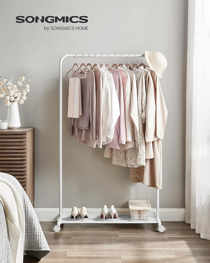SONGMICS Clothes Rack with Wheels, Clothing Rack - Image 3