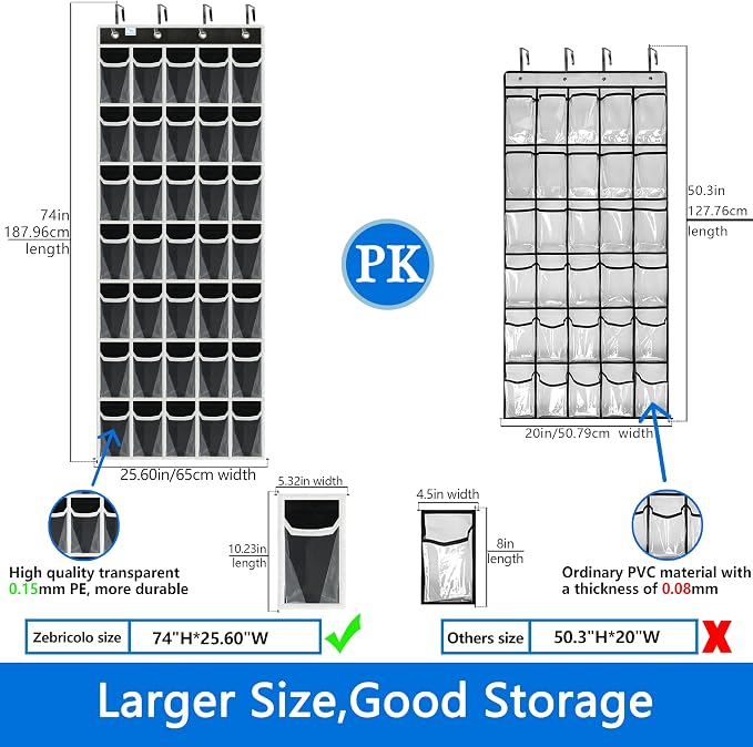over the door shoe organizer, 2025 upgraded, over door shoe organizer, 35 Huge - Image 2
